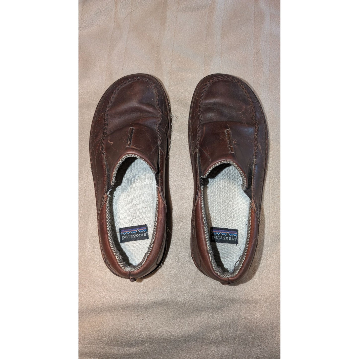 Patagonia PAU walnut shoes men's 7.5 leather loafers