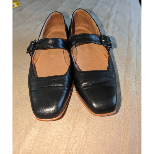 Zou Xou shoes Eugenia flats Mary Jane black sz 9