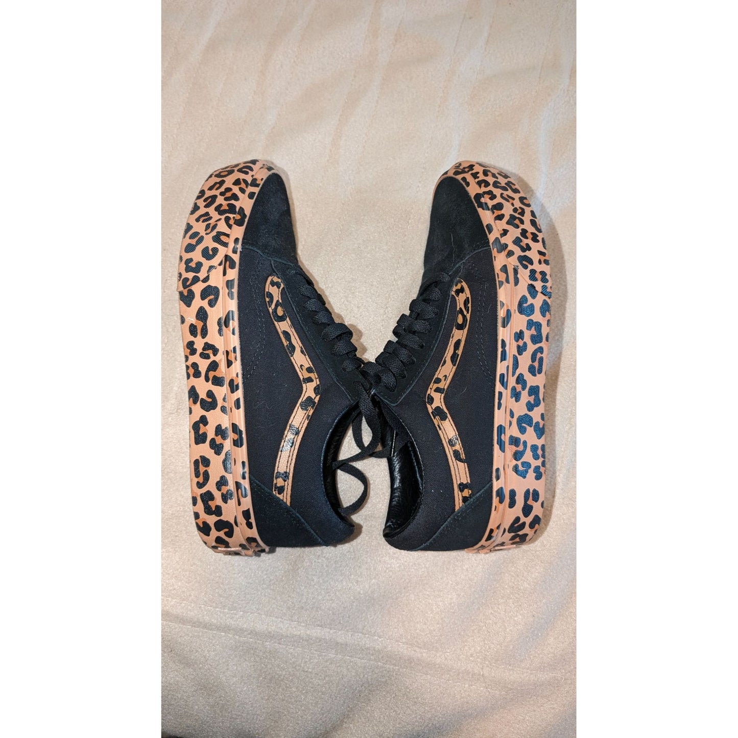 Vans Platform Leopard print old skool sneakers sz 8.5