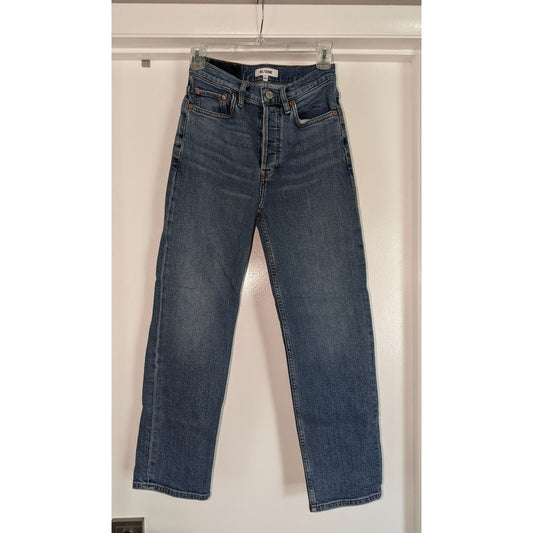 Re/Done Jeans 70's Stove pipe ankle length denim size 26