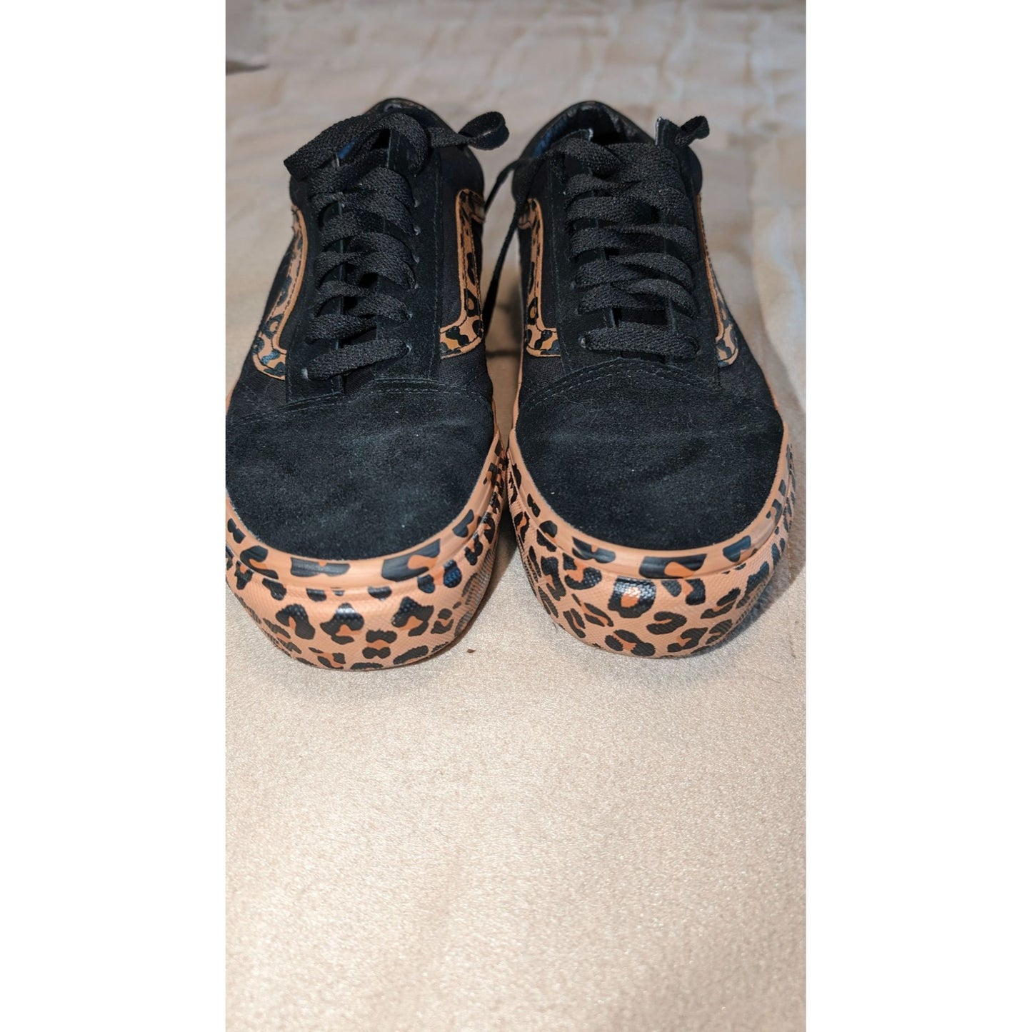 Vans Platform Leopard print old skool sneakers sz 8.5