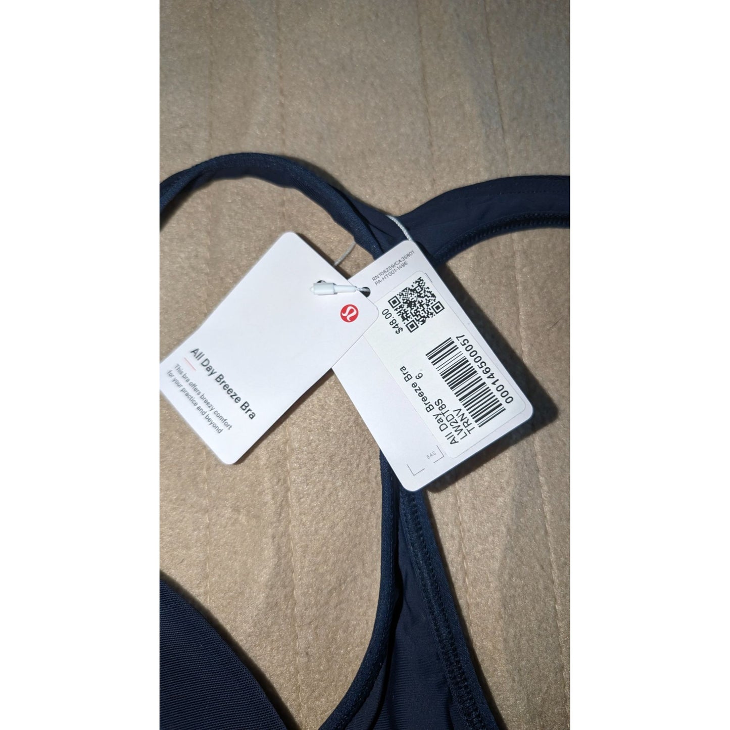 Lululemon All Day Breeze Bra New NWT size 6 Navy