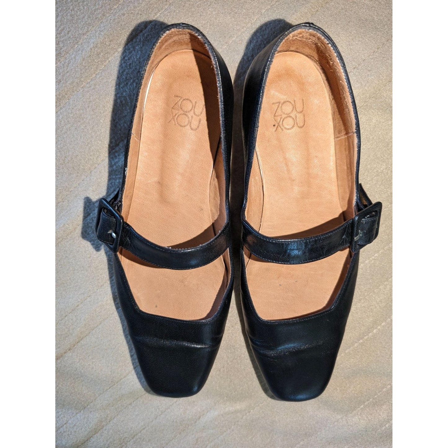 Zou Xou shoes Eugenia flats Mary Jane black sz 9