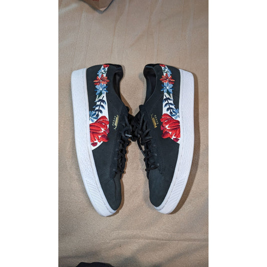 Puma 50th Anniversary Suede floral leather sneakers 7.5